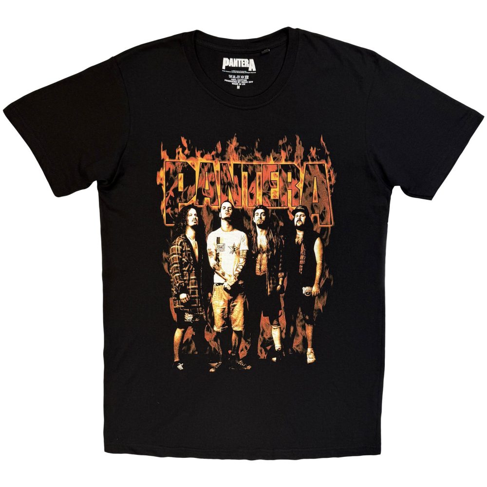 Pantera - Flames Mens Tshirt - Black